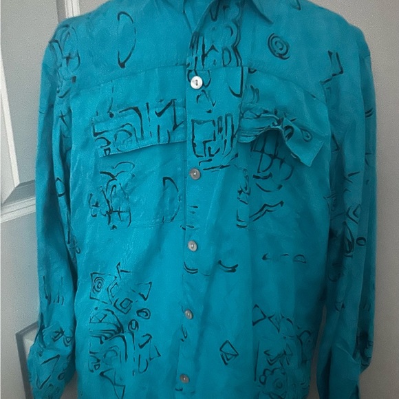 Chico's Tops - 2 for $12 of $10 tops! Chicos silk vibrant blue blouse.